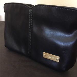 Chloe clutch purse bag black and gold